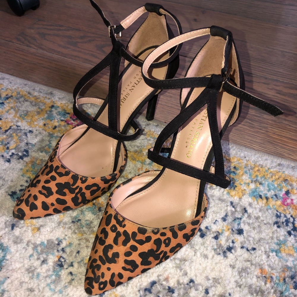Cheetah black heels!